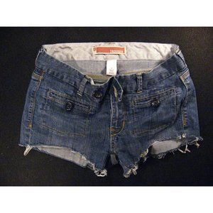 GAP Trouser JEAN SHORTS Cut Off Womans Tag 4 W 30 MEASURED Daisy Dukes Low Rise